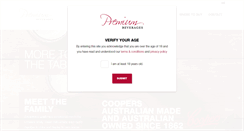 Desktop Screenshot of premiumbeverages.com.au